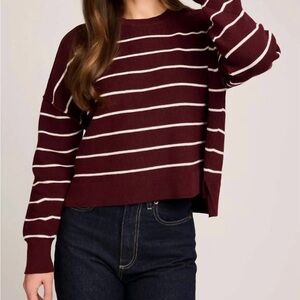 NWT Gentle Fawn Echo Pullover Sweater. Merlot. Size Small